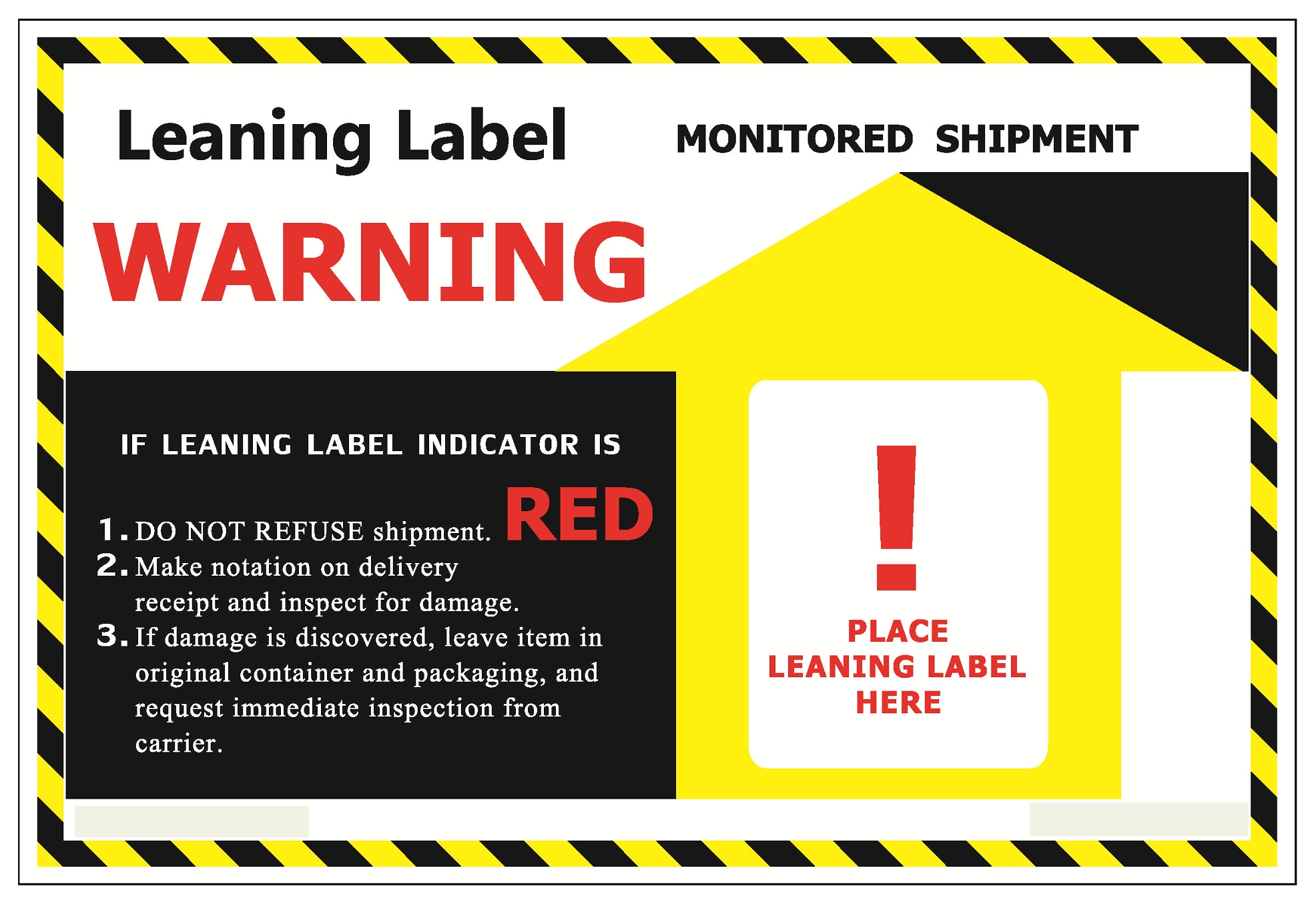 Leaning Label 警示大貼無網