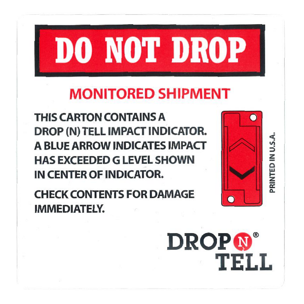 Drop N Tell warning frame label ring label
