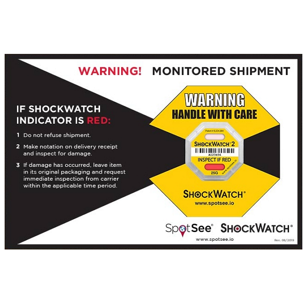 ShockWatch 2 25g companion label