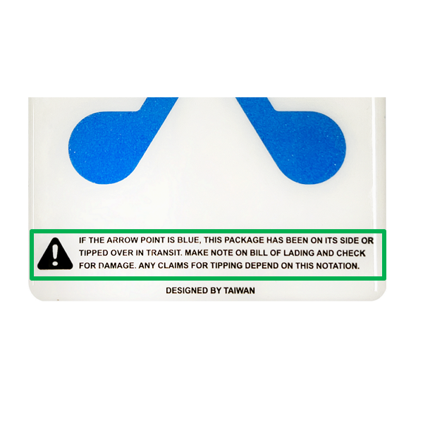 tiltmonitor tilt indicators warning label